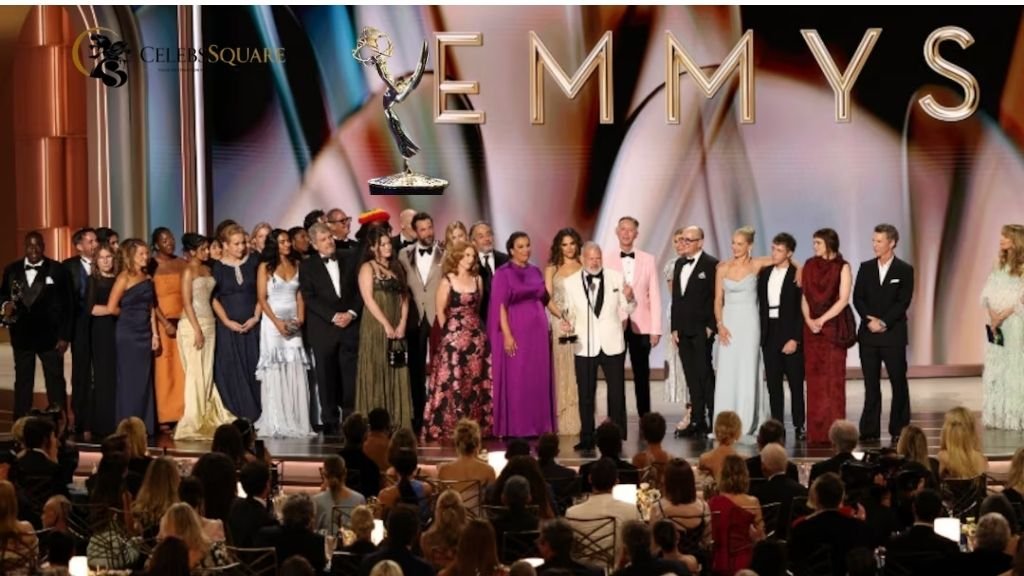 The Pitt cast and crew accept the Outstanding Drama Series award at the 2026 Emmys